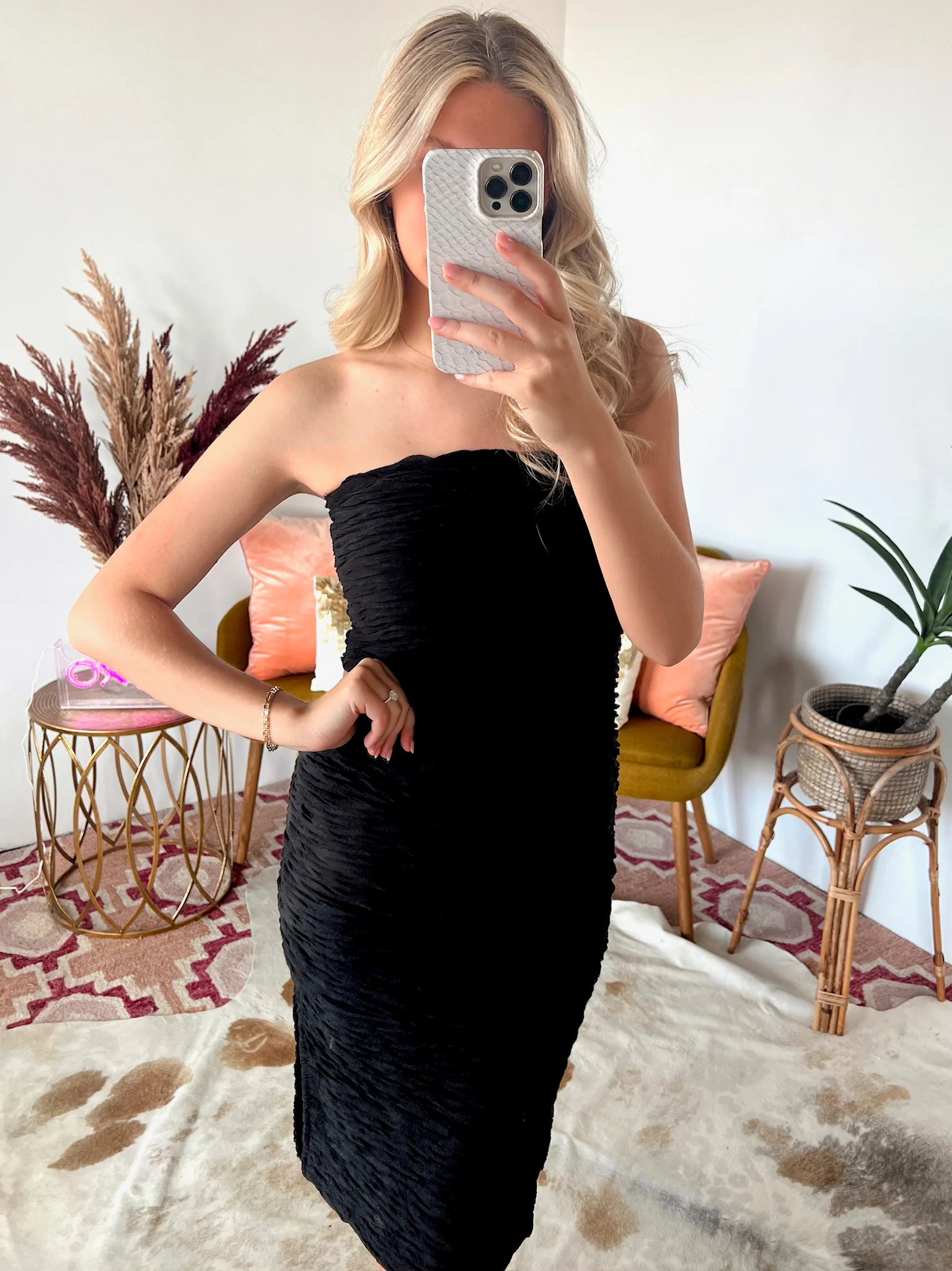 SIZE LARGE Jaclyn Strapless Bodycon Dress - Image 5