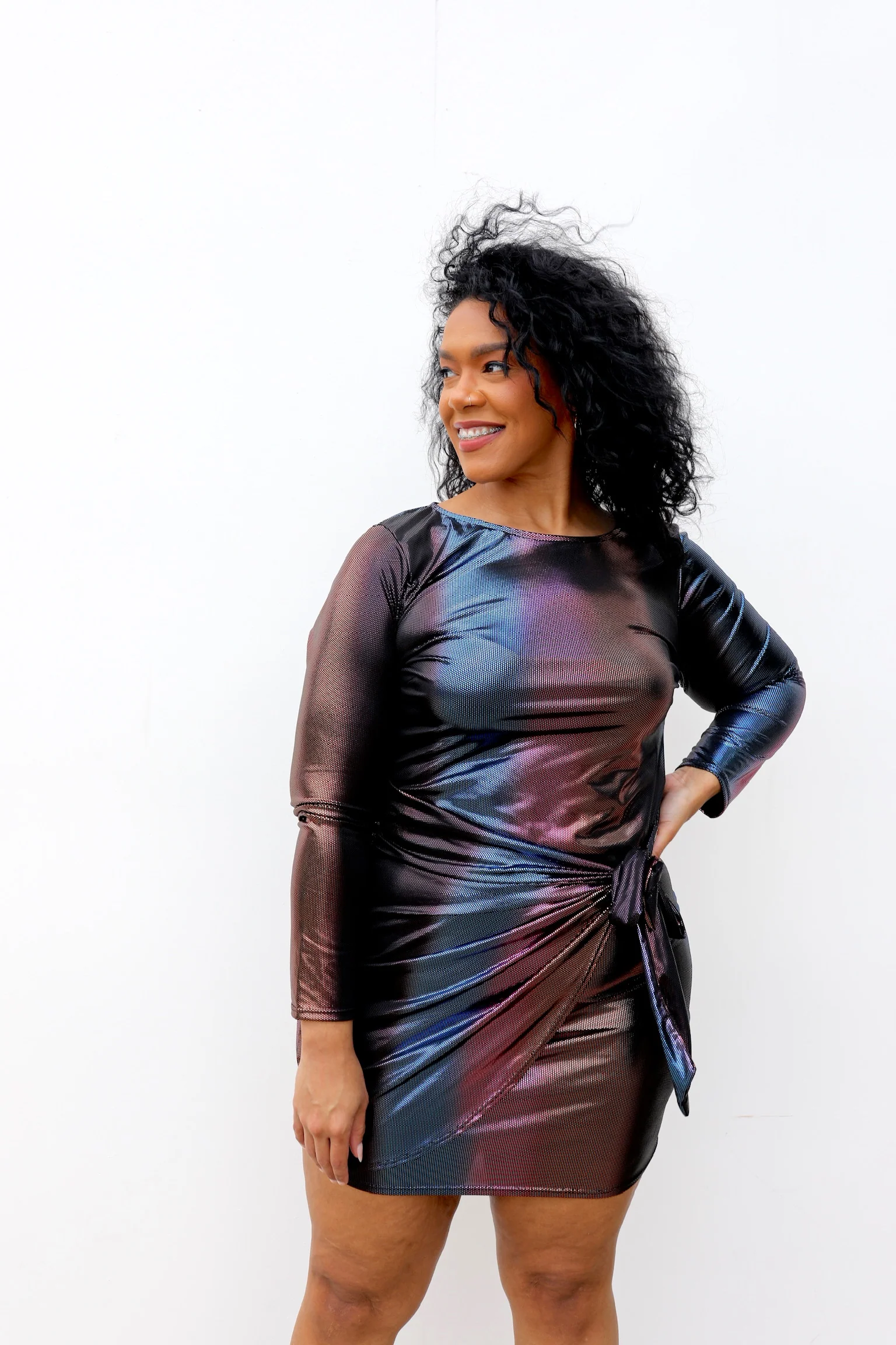 SIZE 3XL PLUS SIZE Glamorous Metallic Dress - Image 5